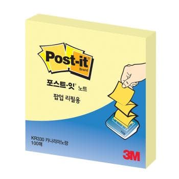 포스트-잇 팝업팩 리필 KR-330 (노랑/3M)